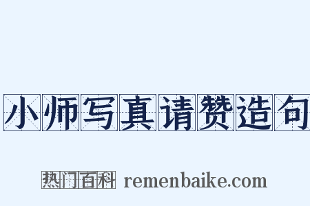 小师写真请赞造句是什么意思的图片